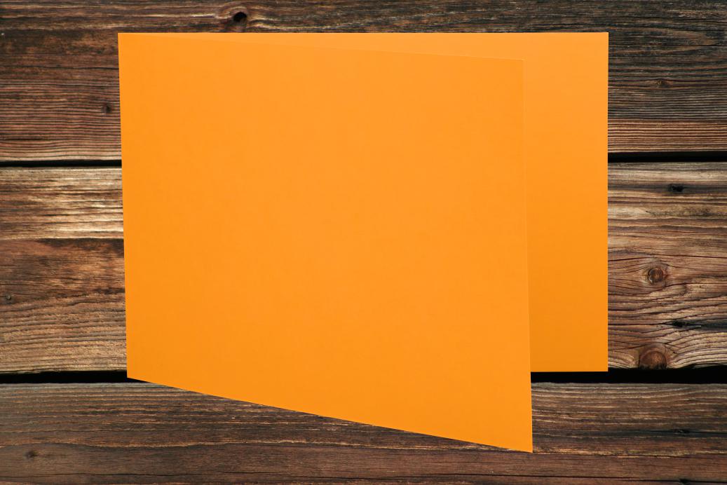 Klappkarten 148x210/420 mm (A5) langdoppelt Goldgelb 230 g/qm